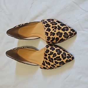 J. Crew leopard calf hair flats.